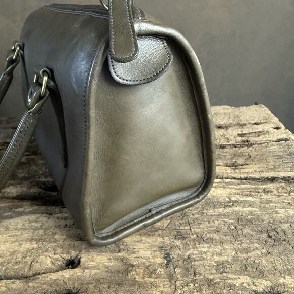 Vintage Coach Flannel Gray Madison Satchel Bag 9725 NYC Made In USA - Picture 5 of 14